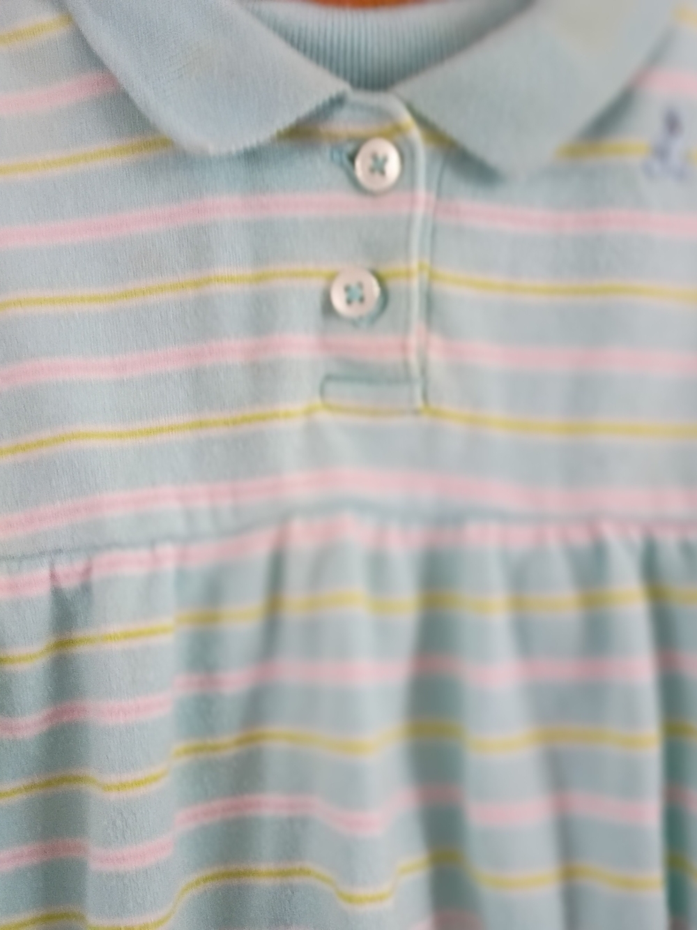 GAP Pastel Blue Striped Polo One-Piece - Picture 2 of 2